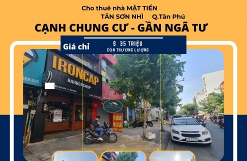 Cho thuê nhà Mặt Tiền Tân Sơn Nhì 68m2, 2 Lầu, 35 triệu, khu CỰC SẦM UẤT